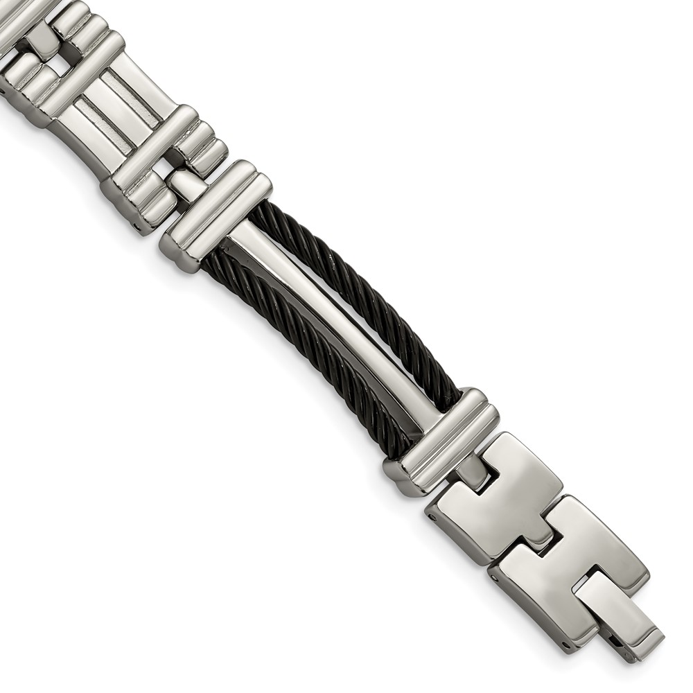 Chisel Titanium Black Plating Bracelet 8.5 inches | TBB132