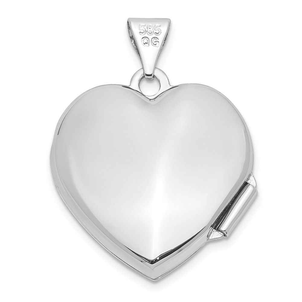 Finejewelers 14k Domed Heart Locket Pendant Necklace 18 inch chain 