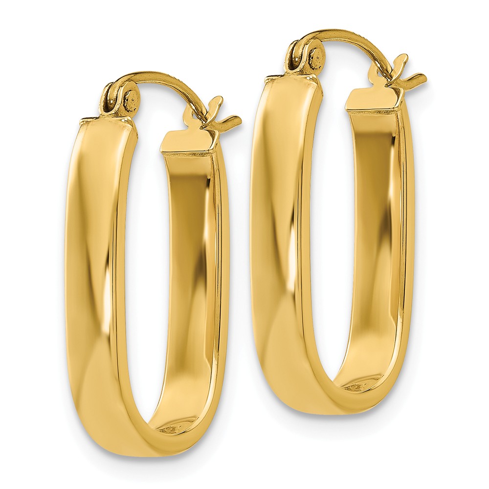 Finejewelers 14k Yellow Gold Polished Oval Hoop Earrings 