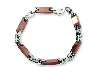 Chisel Stainless Steel Chocolate color IP 8.25 inches Bracelet