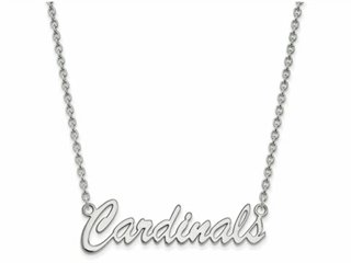 Sterling Silver U. of Louisville Football Pendant Necklace