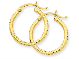 Finejewelers 14k Yellow Gold Bright Cut Polished Hoop Earring