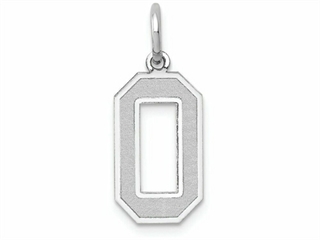Best Quality Free Gift Box 14k Wg Medium Satin Number 1 Charm