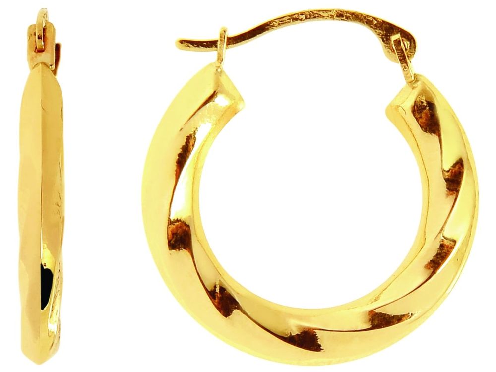 Finejewelers 14 Kt Round Twisted Hoop Earring 471688