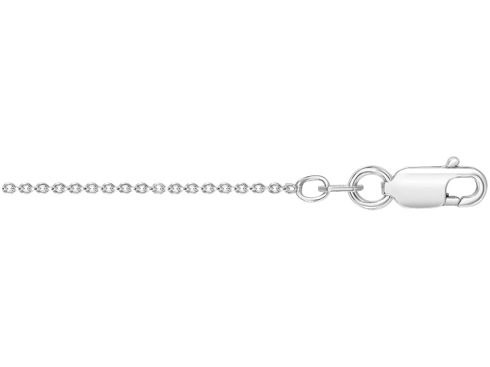 Finejewelers Sterling Silver 16 Inch Rhodium Finish Shiny 1.8mm Basic Cable Link Chain Lobster Clasp 