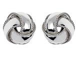 Finejewelers Sterling Silver Love Knot Earrings 12.5mm style: 420029