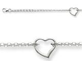 Finejewelers 10 Inches 1 Hearts Ankle Bracelet style: 460003