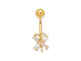 Finejewelers CZ Butterfly Belly Ring style: 460018