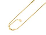 Finejewelers 14K Yellow Gold 22 Inch bright Adjustable Popcorn Chain Necklace Lobster Clasp Heart Charm style: 460243