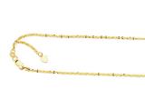 Finejewelers 14K Yellow Gold 22 Inch bright-cut Adjustable Sparkle Chain Necklace Lobster Clasp Heart Cha style: 460247