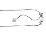 Finejewelers Sterling Silver 22 Inch Adjustable Box Chain Necklace Lobster Clasp Small Heart Charm style: 460289