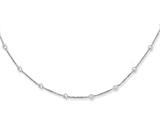 Finejewelers 14K White Gold 10 Inch CZ"s by the Yard Anklet with Lobster Clasp style: 460325