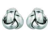 Finejewelers 14k White Gold Small Love Knot Earrings 6.5mm style: 460361