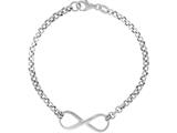 Finejewelers Sterling Silver 7.25 Infinity Shiny Rolo Ladies Bracelet style: 460397