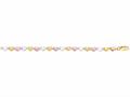 Finejewelers 14 Kt Tri Color Gold 10 Inch 3.5mm Tri-color Puffed Heart Anklet With Lobster Clasp Finejewelers 14 Kt Tri Color Gold 10 Inch 3.5mm Tri-color Puffed Heart Anklet With Lobster Clasp