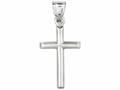 Finejewelers 14 Kt White Gold Small Cross Pendant Necklace 18 inch chain 471197