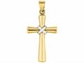 Finejewelers 14 Kt Two Tone Gold Fancy Cross Pendant Necklace 18 inch chain 471200