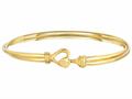 Finejewelers 14 Kt Yellow Gold 7.5 Inch 3mm Overlapping 2-row Domed Bangle Center Heart Element Hook Clasp Finejewelers 14 Kt Yellow Gold 7.5 Inch 3mm Overlapping 2-row Domed Bangle Center Heart Element Hook Clasp