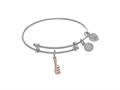 Brass With Pink Hair Brush With CZ On Angelica Collection Twe En Bangle (Small) wtgel9103