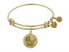 Angelica Collection Non-antique Yellow Stipple Finish Brass new Mom Expandable Bangle Style number: GEL1026