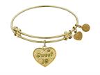 Angelica Collection Non-antique Yellow Stipple Finish Brass sweet 16 Expandable Bangle Style number: GEL1051
