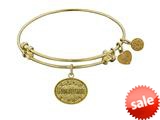 Angelica Collection Non-antique Yellow Stipple Finish Brass godmother Expandable Bangle style: GEL1041