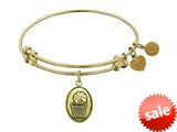 Angelica Collection Antique Yellow Smooth Finish Brass basketball Expandable Bangle style: GEL1043