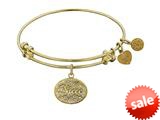 Angelica Collection Non-antique Yellow Stipple Finish Brass niece Expandable Bangle style: GEL1050
