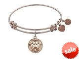 Angelica Collection Non-antique Pink Stipple Finish Brass apple; Teach, Inspire Expandable Bangle style: PGEL1036