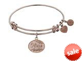 Angelica Collection Non-antique Pink Stipple Finish Brass niece Expandable Bangle style: PGEL1050