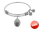 Angelica Collection Antique White Smooth Finish Brass basketball Expandable Bangle style: WGEL1043