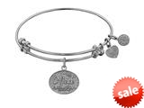 Angelica Collection Non-antique White Stipple Finish Brass niece Expandable Bangle style: WGEL1050