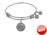 Angelica Collection Antique White Smooth Finish Brass best Friends Expandable Bangle style: WGEL1084