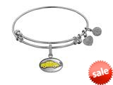 Angelica Collection Brass with White Finish Friends Phoebe"s Taxi Expandable Bangle style: WGEL1295