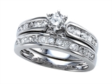 Finejewelers 14k White Gold Round Diamonds Wedding Engagement Ring Set - IGI Certified style: SK9989