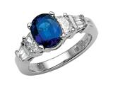 Finejewelers Genuine Sapphire Engagement Ring style: 4803S