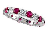 Karina B™ Round Diamond and Ruby Eternity Band style: 8236R