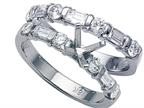 Karina B Baguette Diamonds Wedding Set Style number: 8134SET